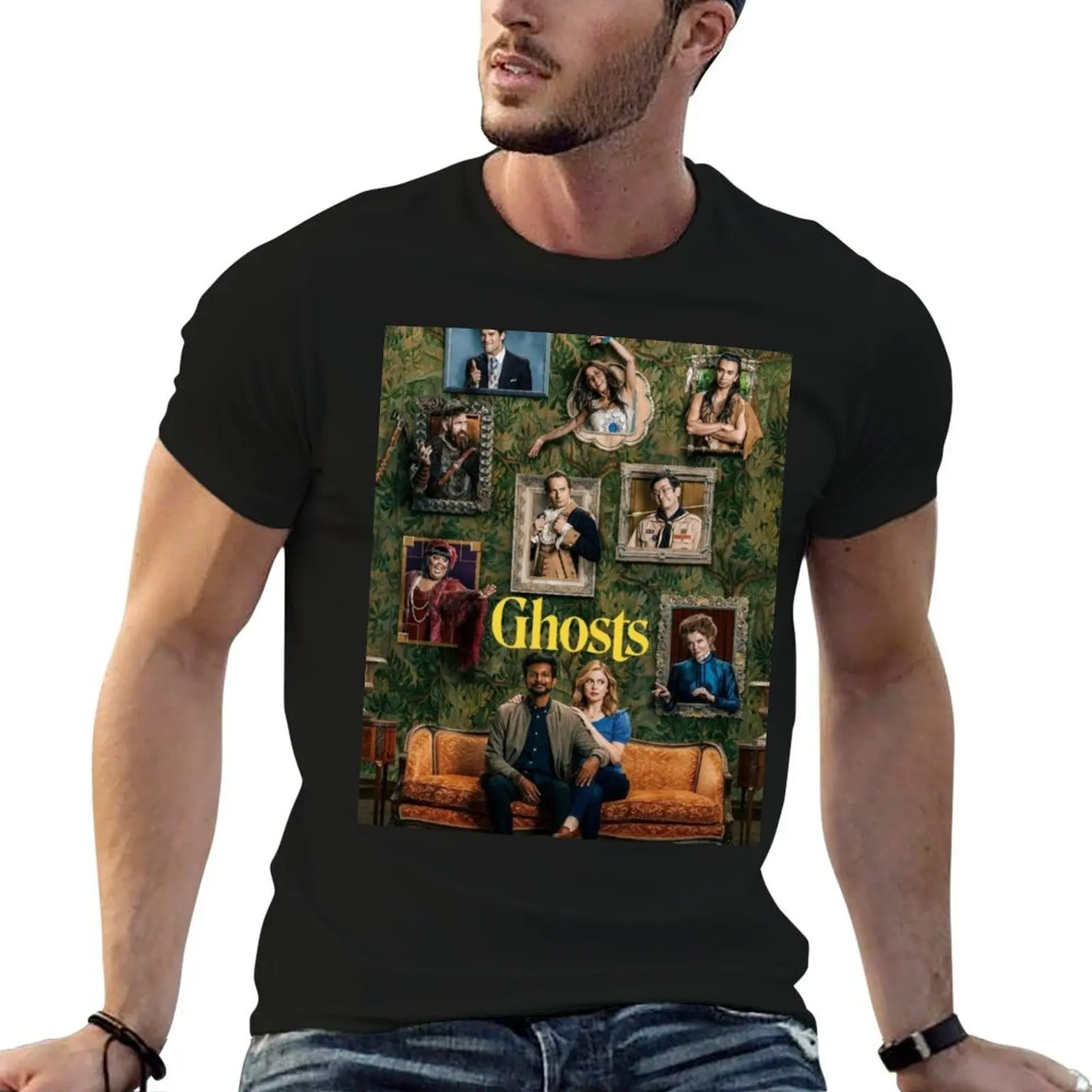 

Ghosts CBS T-Shirt man t shirt heavy cotton t shirts for man slim fit T-Shirt