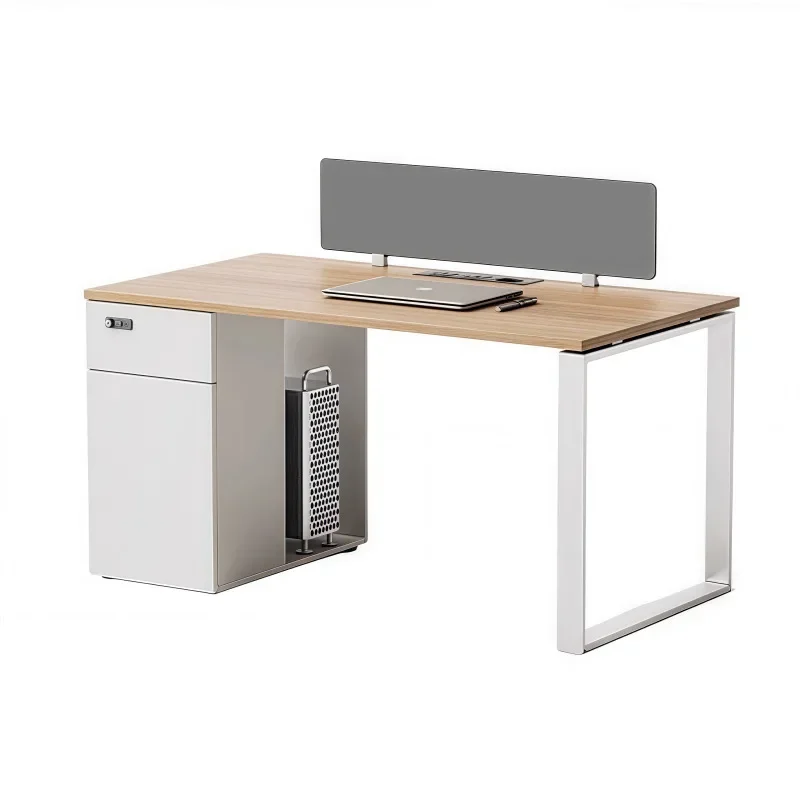 

Desks, computers, tables and chairs, combination of white, simple, modern staff, staff, staff, office card seat, workstation