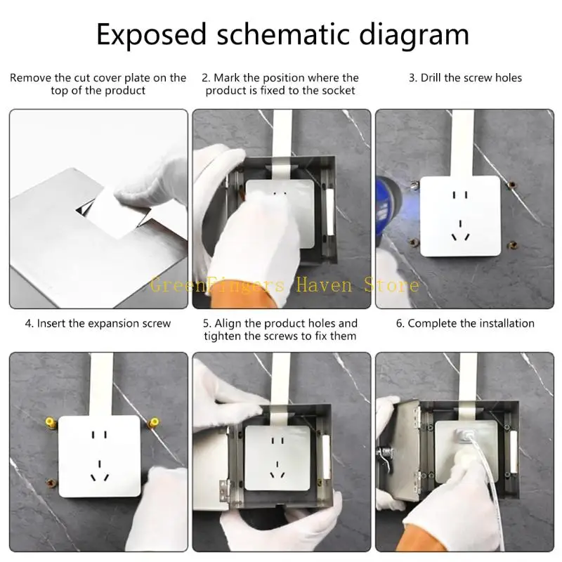 F68D Portable Sturdy Without Theft Electrical Box Weatherproof Designs for Secure Outdoor and Indoor Socket Protective
