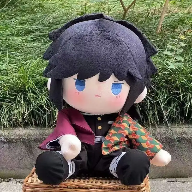Original Genuine Demon Slayer Doll Plush Toy Tomioka Giyu Cotton Doll Attributes 40cm Peripheral Doll Boy Birthday Gift