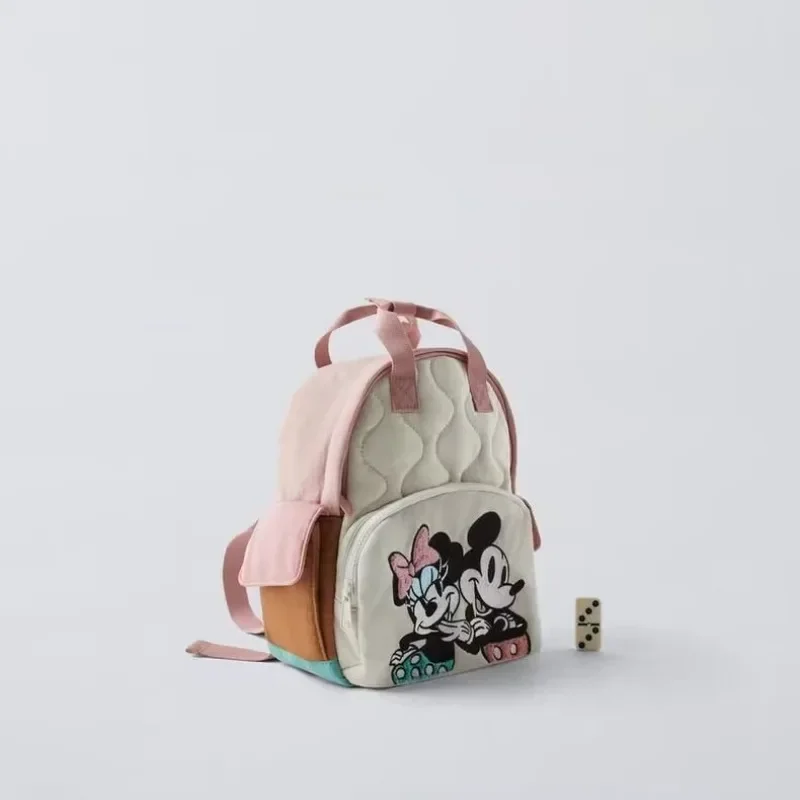 ديزني 2025 كارتون ميكي ماوس وميني حقيبة ظهر جديدة للأطفال حقيبة مدرسية صغيرة حقيبة كروس لطيفة للبنين والبنات #3