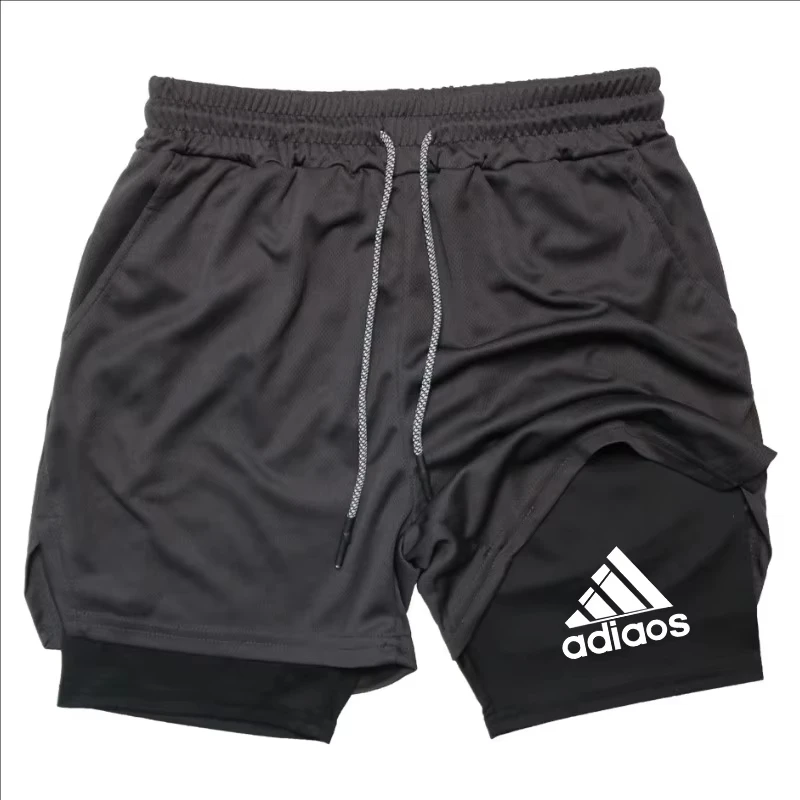 

Men'S Compression Shorts Summer Gym Fitness Running Training Sports Shorts Two-In-One Mesh Breathable Quick-Drying Shorts