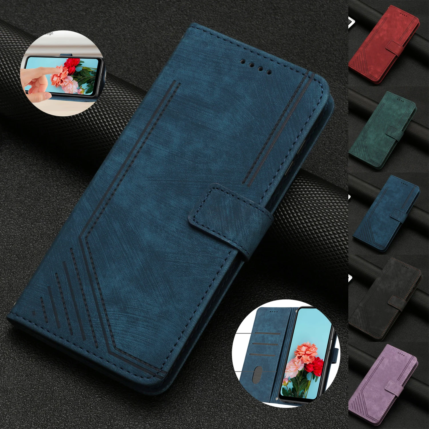 محفظة مغناطيسية قابلة للطي مع فتحة للبطاقات حافظة جلدية لهاتف Xiaomi 15 Ultra 14 14T 13 13T 12 12T 11 11T Pro Lite