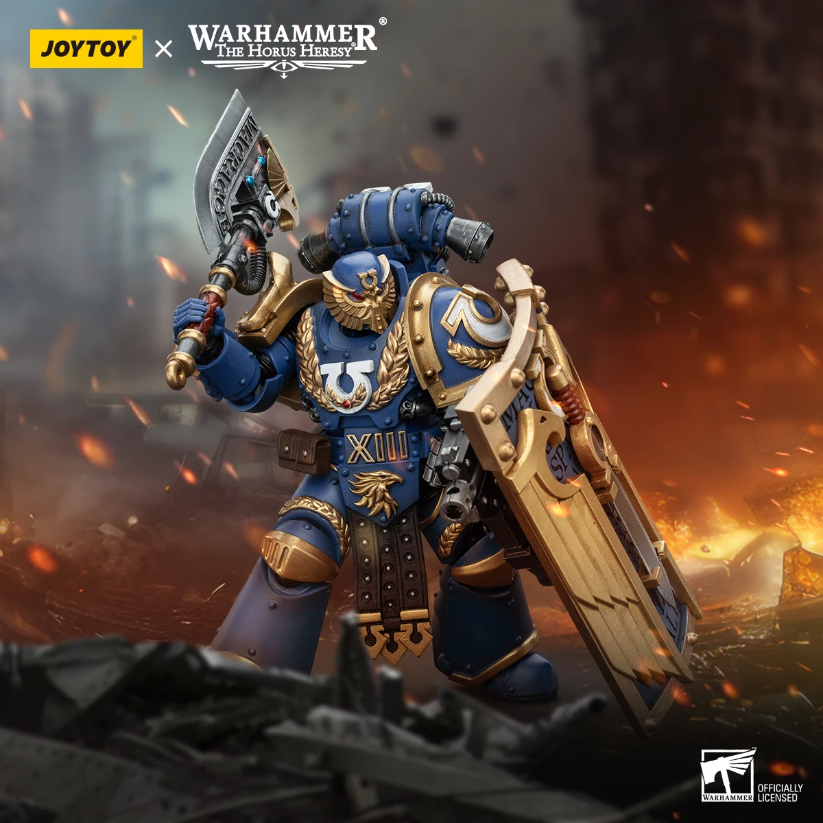 JOYTOY Warhammer 40K figura de acción Ultramarines Invictarus Suzerain Squad 1/18 Anime modelo militar juguete