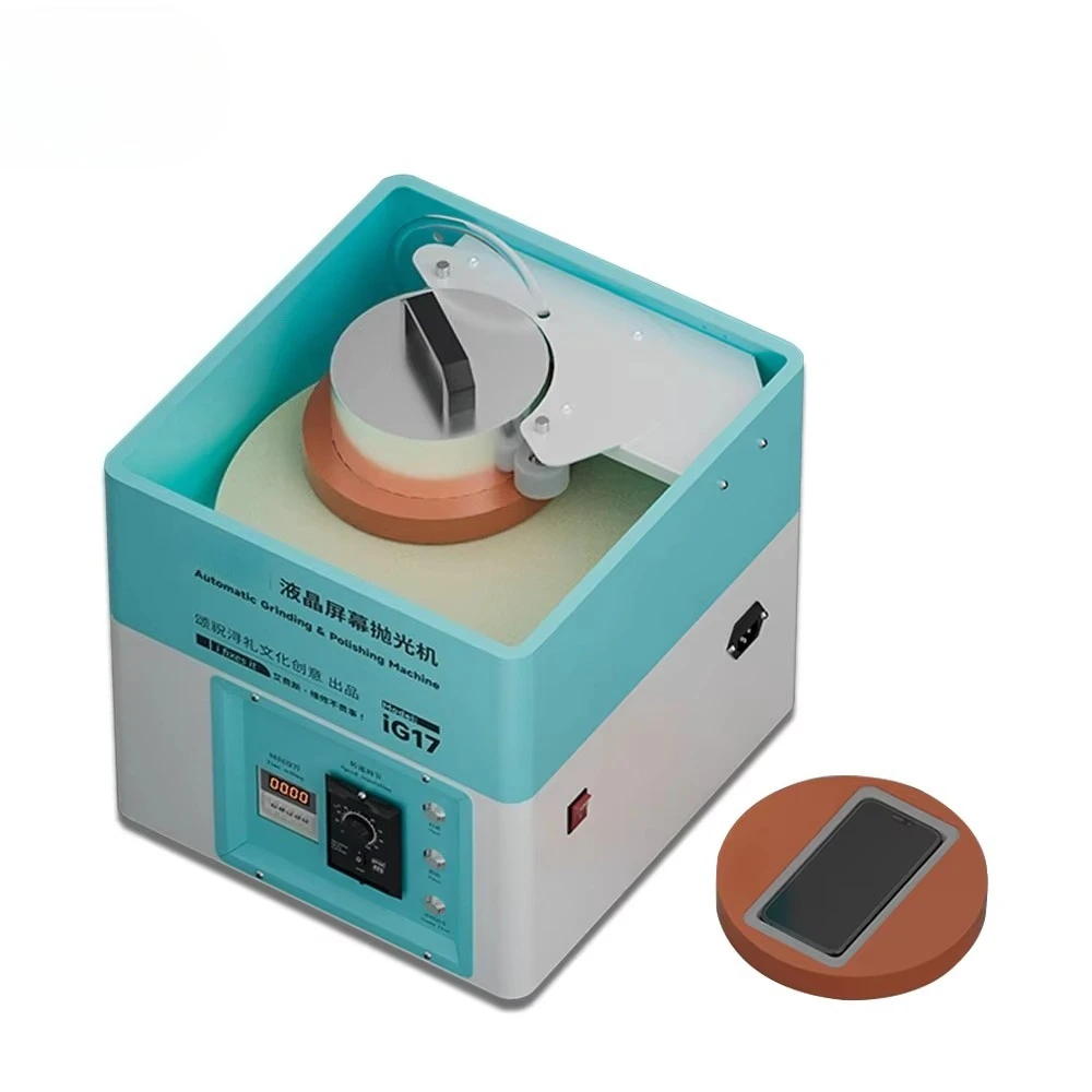 

IG17 Mini One Station Automatic Mobile Phone Front Glass Scratch Repair Device LCD Screen Polisher Grinding for IWatch