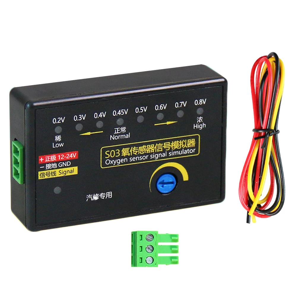 Universal 0.2V-0.8V 4-Wire O2 Sensor Signal Simulator Voltage Tunable 4-Wire Oxygen Sensor Emulator for Diagnostic Testing