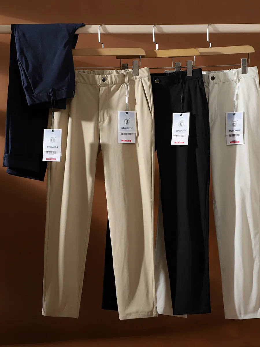 Lightweight Outdoor Men's Straight Leg Casual Pants Spring Autumn Style Quick Dry Polyester Fiber Fashion Urban Style