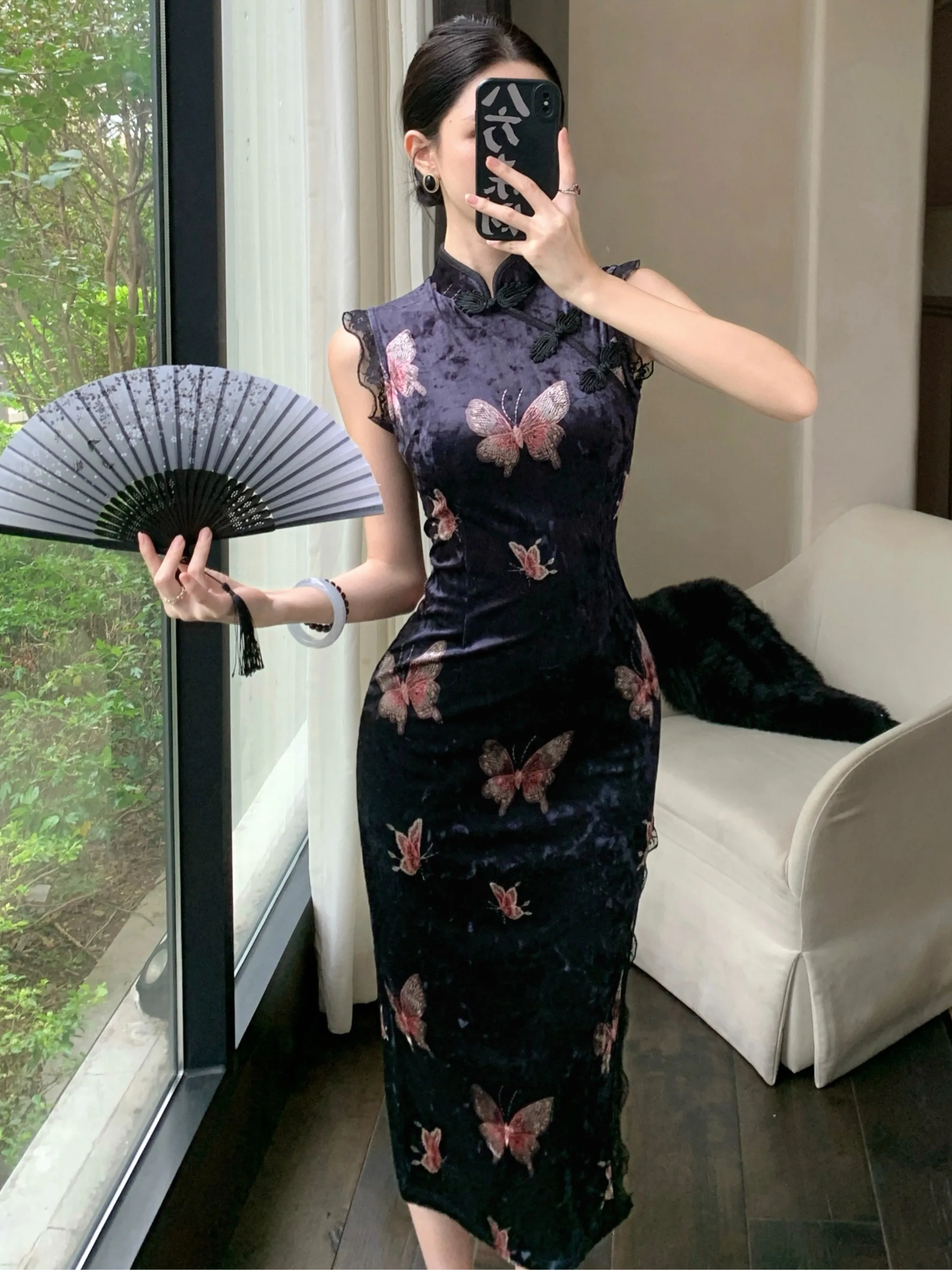 

New Chinese Sle Svel Qipao Young Model High Waist Slim Fit Bodycon Dr Vintage Revamped Sexy Wrap around Skirt Dr