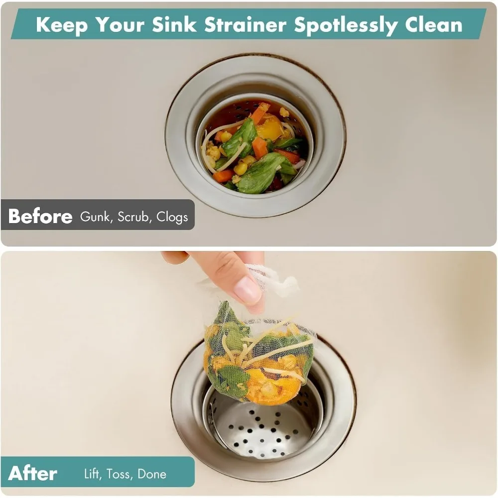 Disposable Sink Filter Kitchen Mesh Anti-blocking Strainer Drain Hole Garbage Bags Sewer Drains Filters Strainers Cleaning Nets