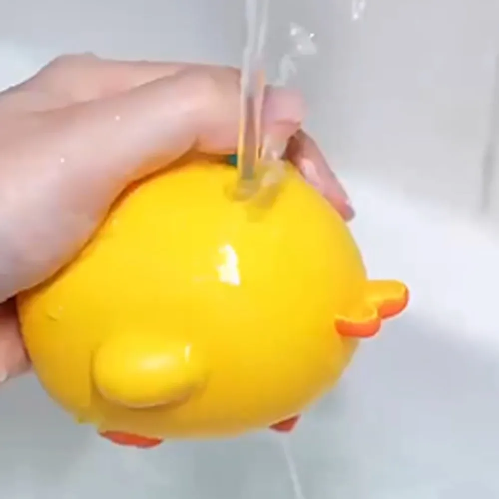 

Игрушка для душа, желтая курица, игрушка для брызг воды, аниме, забавные детские игрушки для ванной, спрей, вода, животное, водное плавание, игрушки, лето