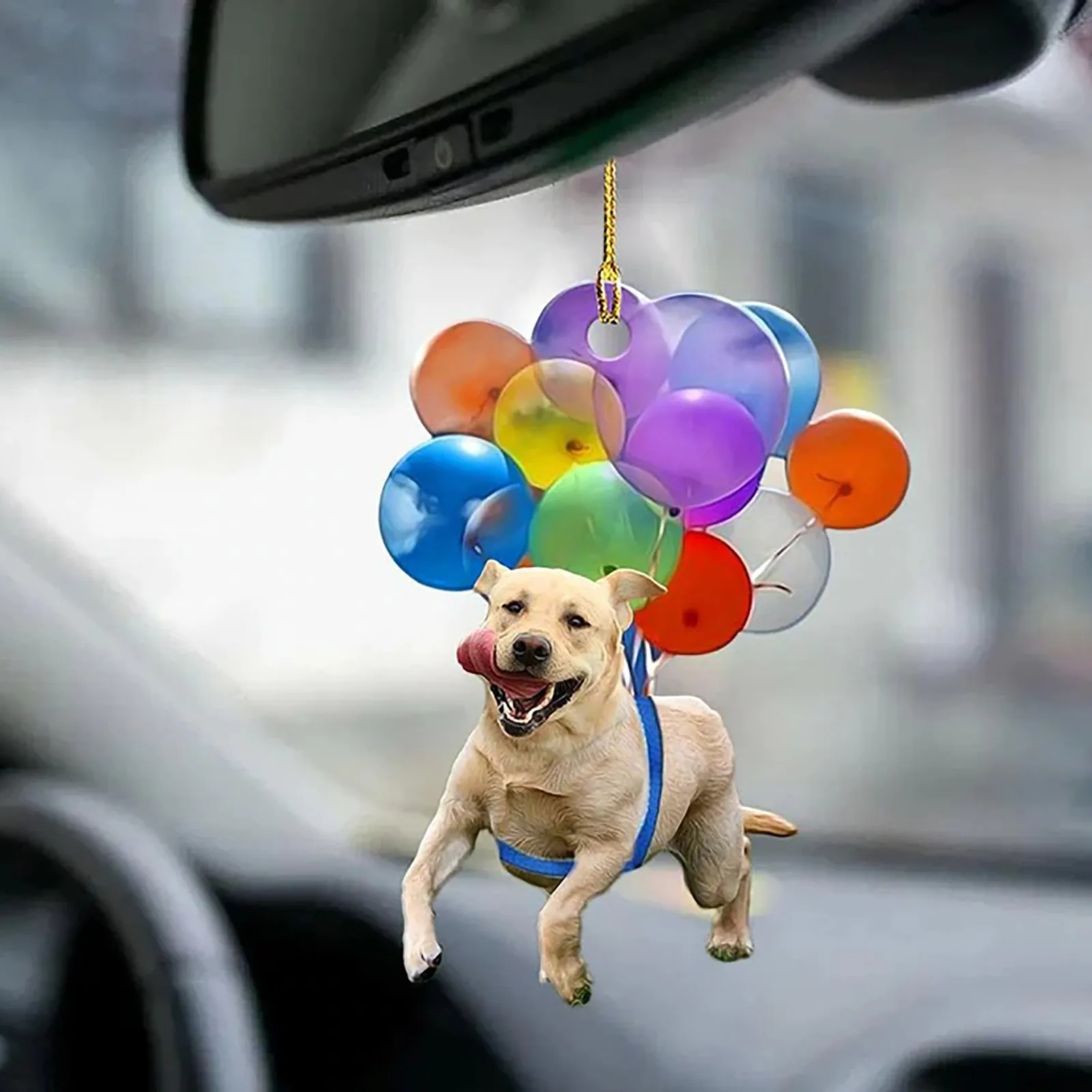 Dog Pendant Bostons Terriers Dog Fly With Bubbles Car Hanging Ornament Car Accessories Interior Decoration Auto Parts Hot Sale