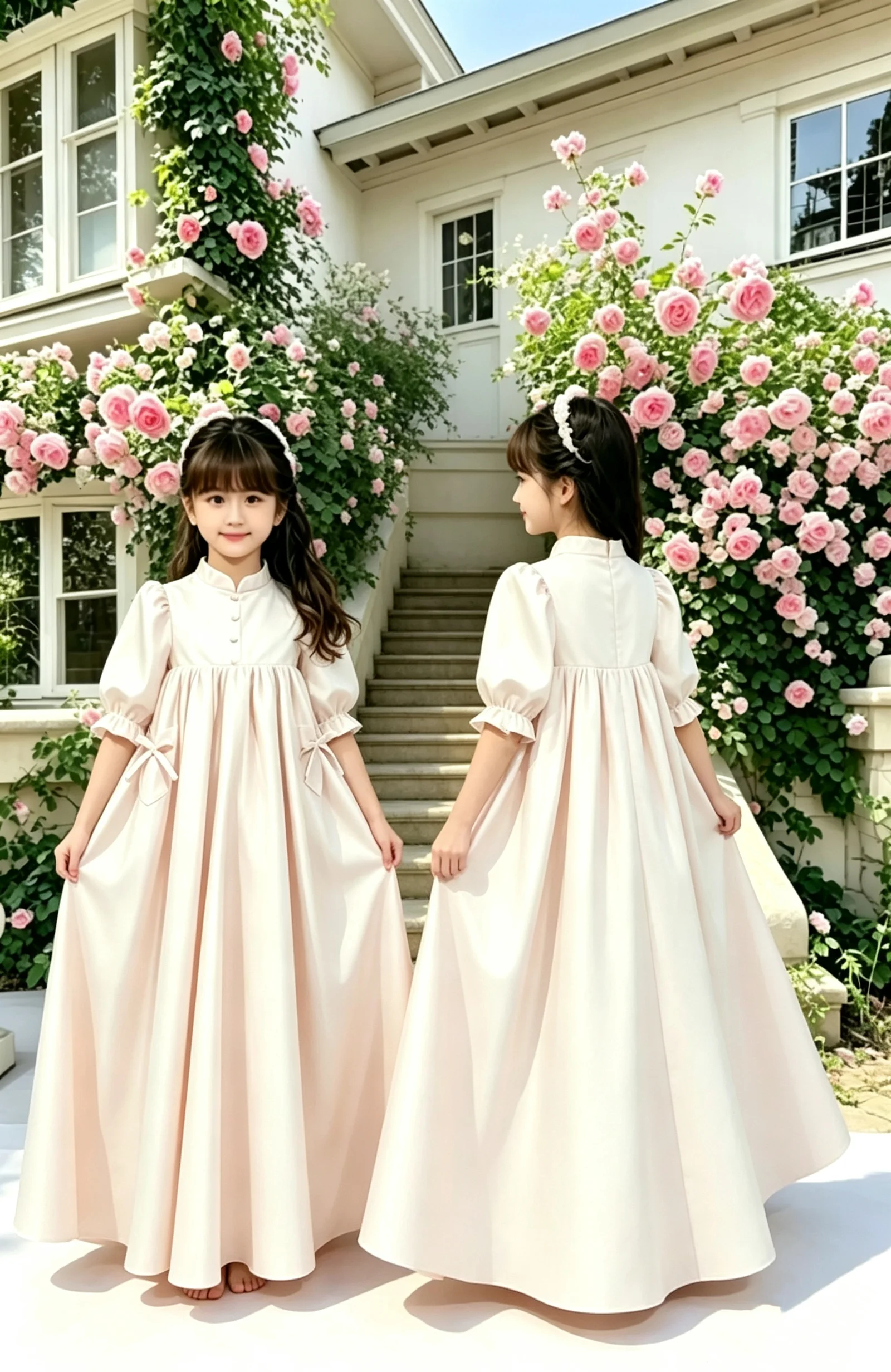 Satin Puffy Flower Girl Dress for Kids High Quality Birthday Party Wedding Bridesmaid First Communion Event Celebration Gown
