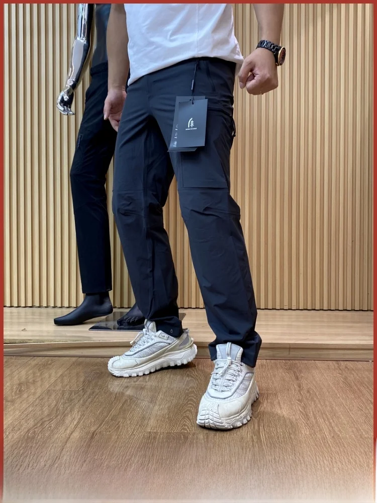 

Уличные мужские высококачественные водонепроницаемые дышащие прямые повседневные брюки с клейкой Pred, 3D пошив, осенние модные прямые брюки...