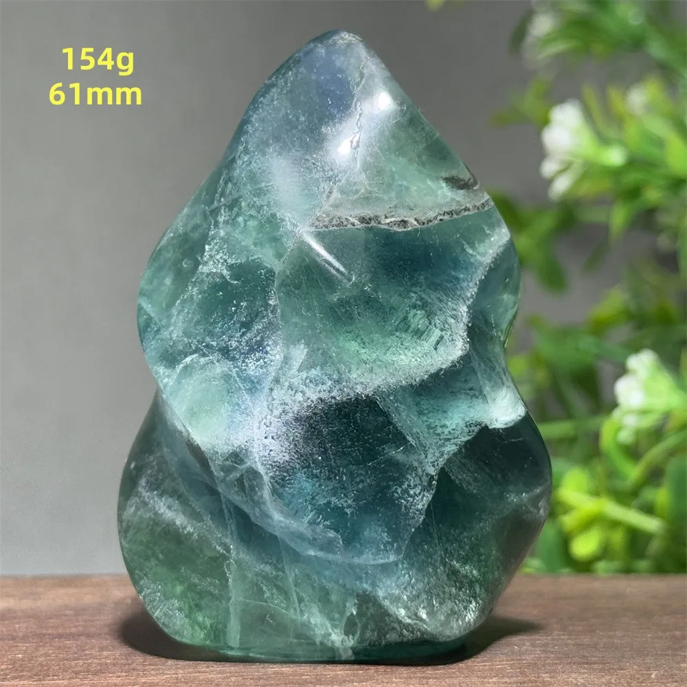 Natural Gemstone Fluorite Flame Shape Mineral Stone Energy Spiritual Meditation Healing Energy Home Room Decoration Lucky Gift view 2