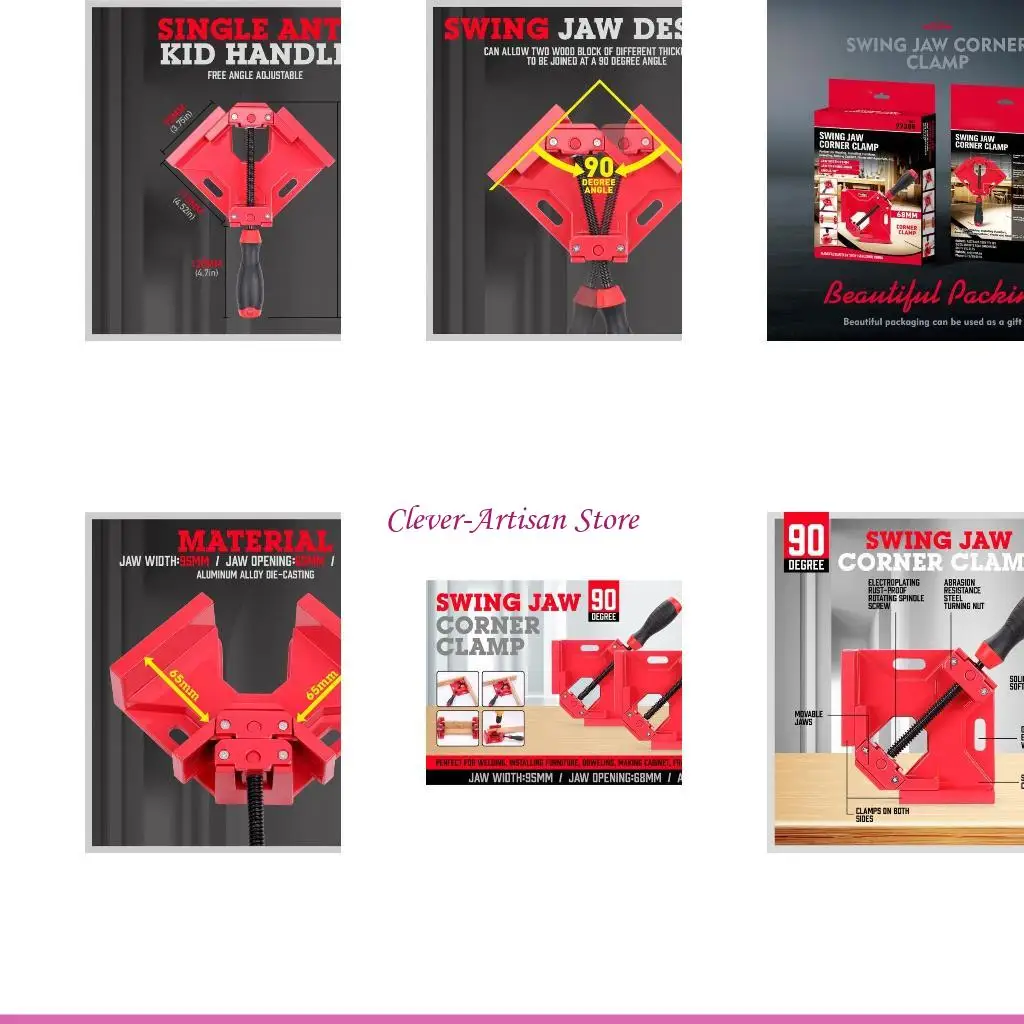 

E06B 90 Degree Clamp Woodworking Corner Clamp for Carpenter Use