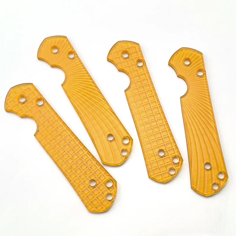 1pc 2 Patterns Ultem PEI Transparent Knife Handle Scale For Chris Reeve Large Sebenza 21 Knives Grip DIY Making Accessories Part