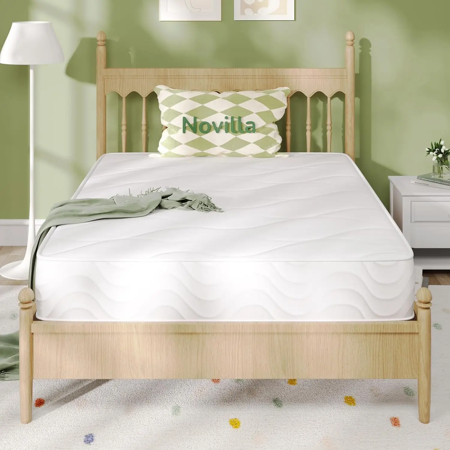 4FT Small Double Pocket Sprung Mattress 8 Inch Medium Soft Spring Mattress with Breathable Sprung System, Cool Touch Oek