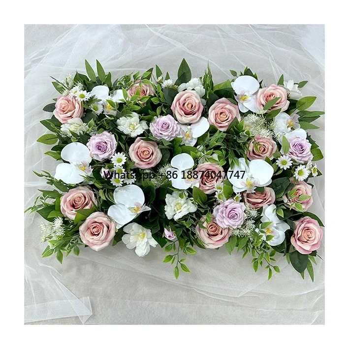 MYQ16 J2 Artificial White Green Butterfly Orchid Flower Wall Butterfly Rose Polish Wild Chrysanthemum Combination