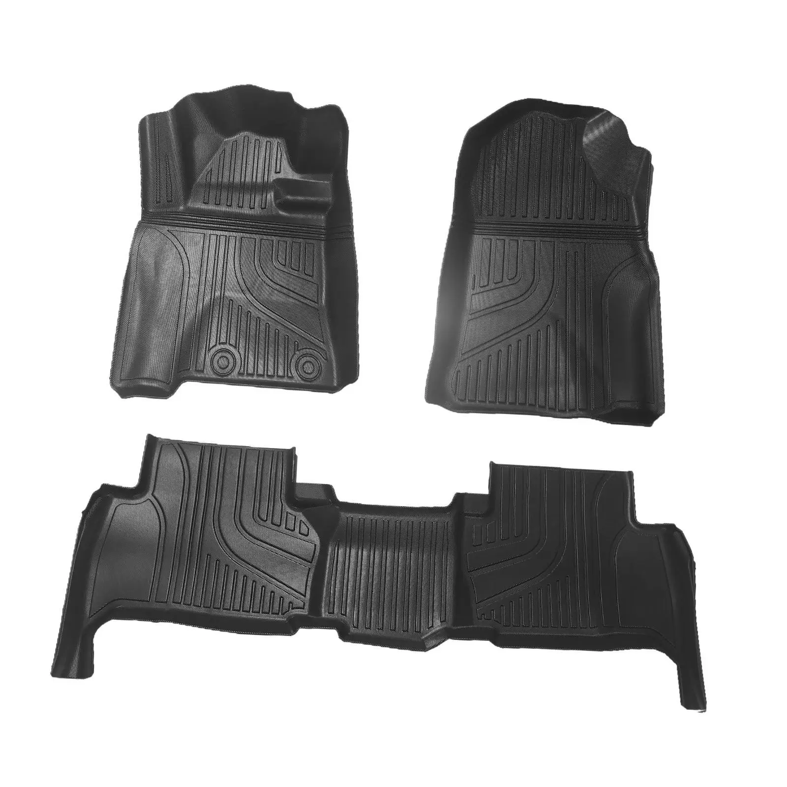 

3Pcs Car Floor Mats Front Rear Part Garage Repair Nonslip Spare Auto Waterproof Floor Liners for LC300 2015