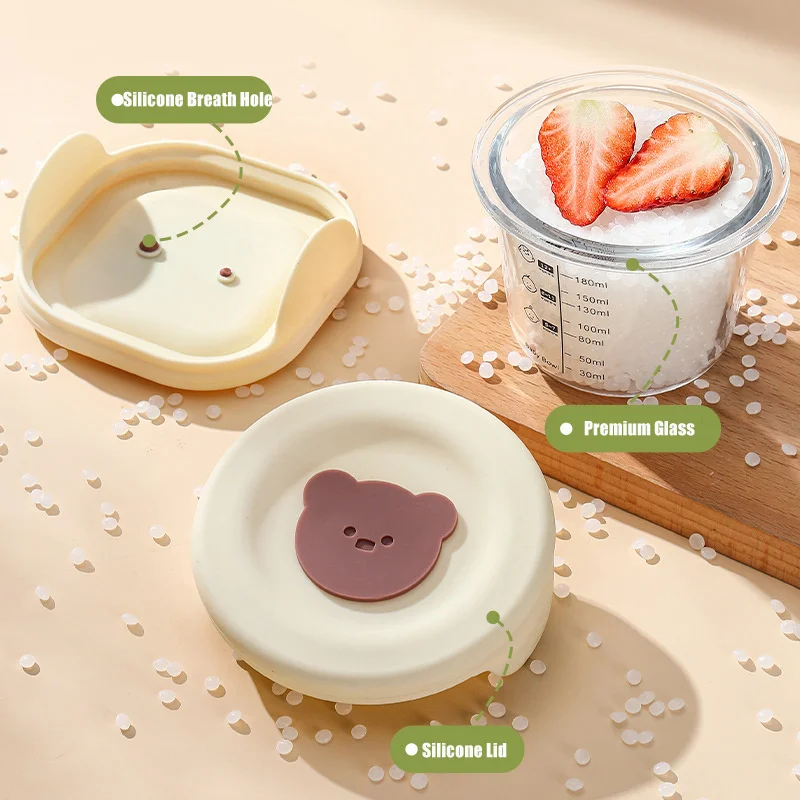 ふた付きベビーフード収納ジャー、幼児用の漏れ防止スナックピュ - Baby Food Glass Jars のレビューと価格