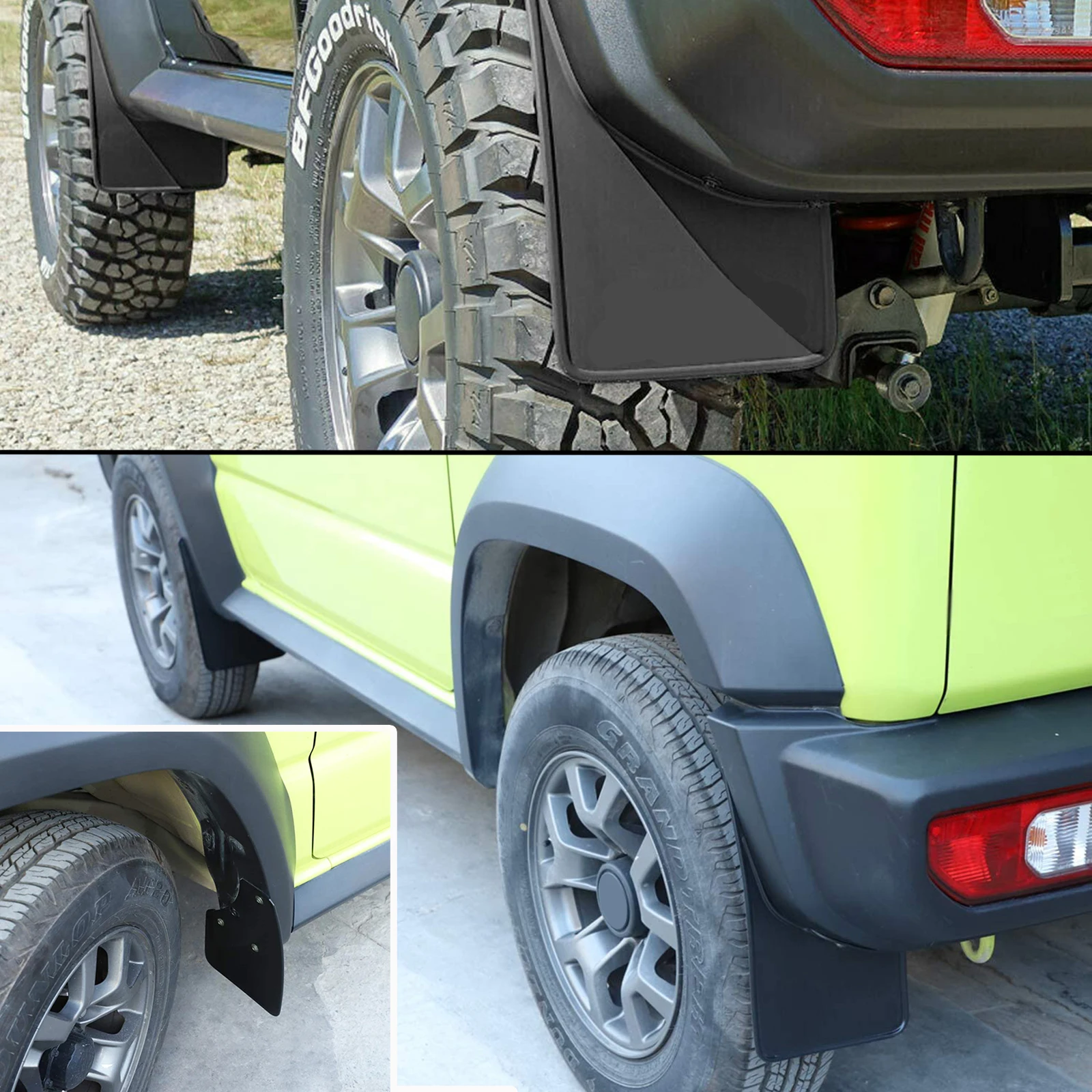 4x/Set Mudflaps Mud Flaps Flap Splash Guards Mudguards for Suzuki Jimny Sierra JB64 JB74 2019 2020 2021 Fender Liner Front Rear