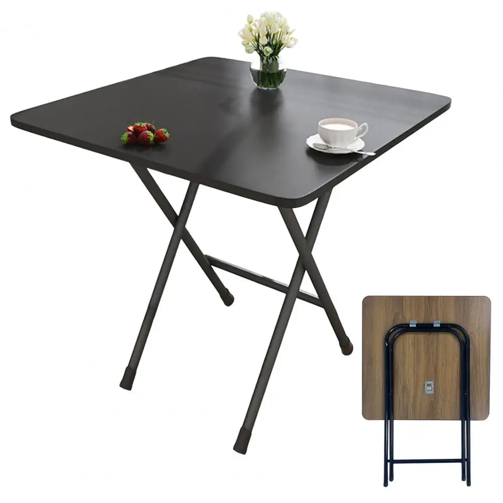 Foldable Dinner Table Portable Square Solid MDFStrong Load Bearing 4 Persons Home office Study Computer Desk Home Improvement