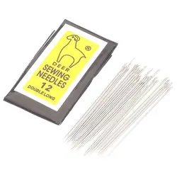 Pandahall 25pcs/Bag Sewing Needles and Iron Beading Needles, 0.45mm Thick, 40mm Long, Hole: 0.3mm