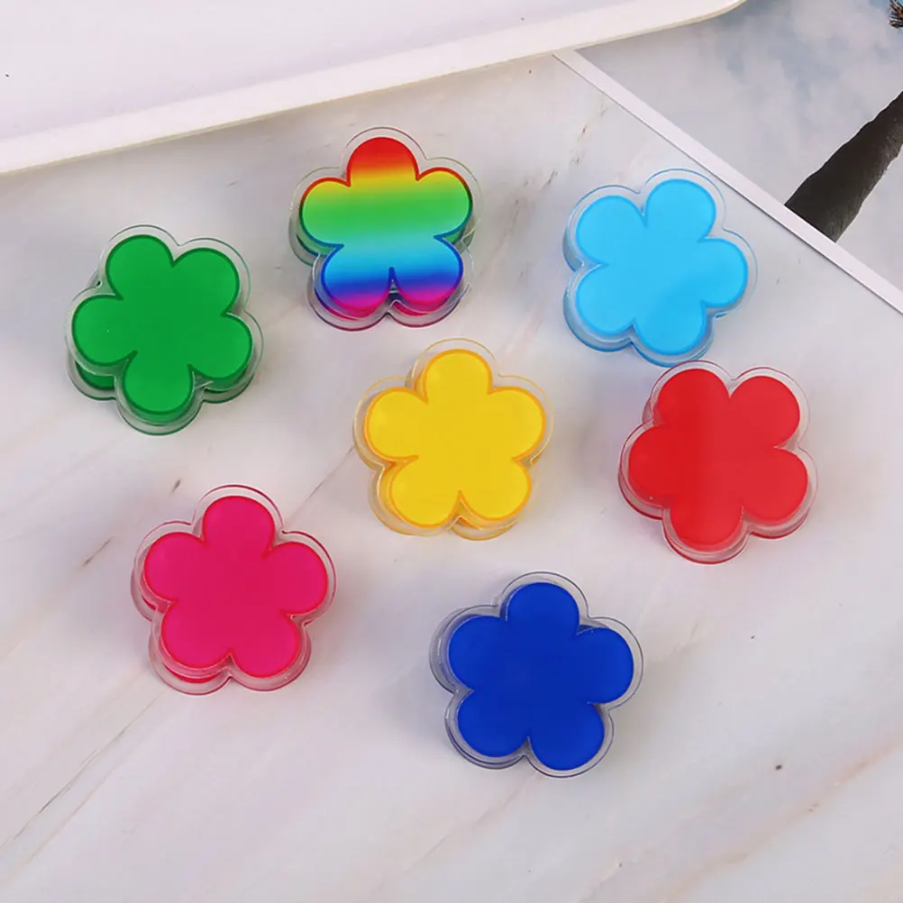 7pcs Cute Flower Acrylic Clips Reusable Kitchen Bag Seals Food Sealing Clips Multifunctional Grip Fastening Tools For