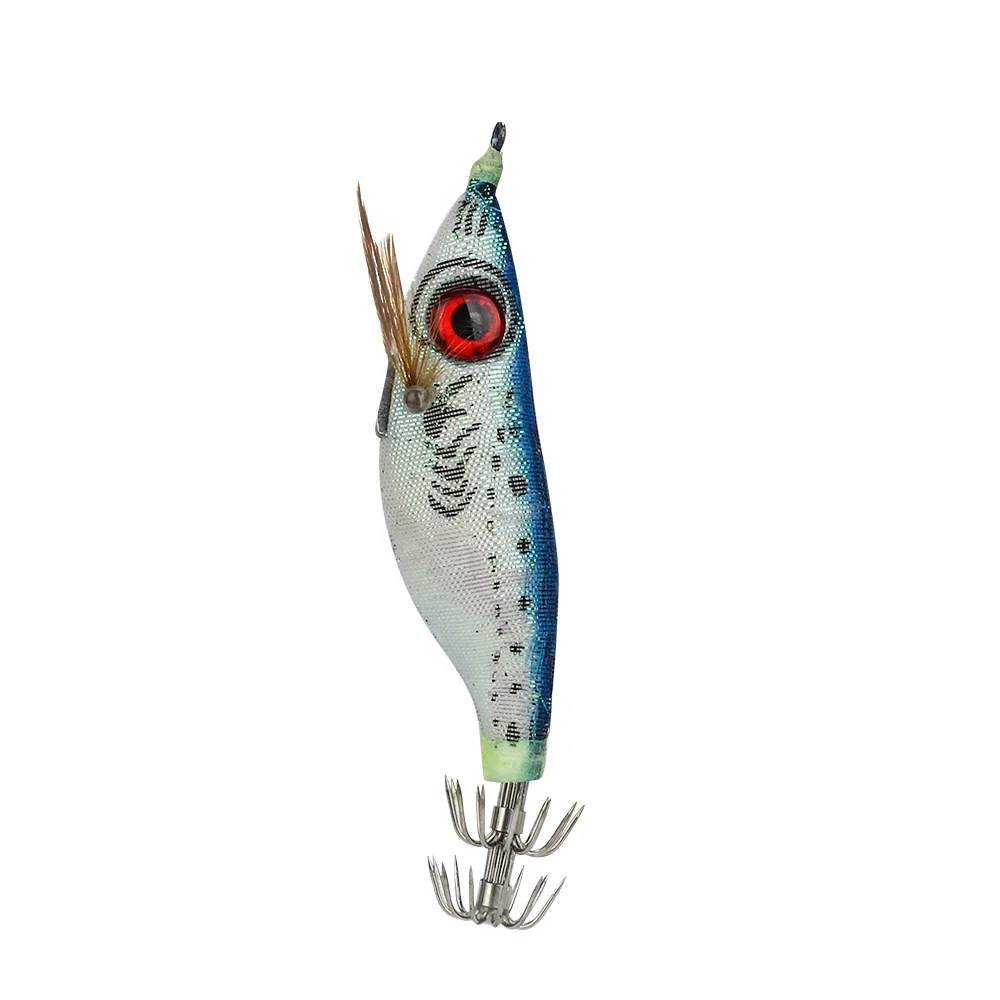 DNDYUJU 5 Stück 9g/10cm Angelköder-Set Künstliche Garnelen, Oktopus, Tintenfisch, Hartköder, Bleigewicht, Tintenfisch-Jighaken – Detail 10