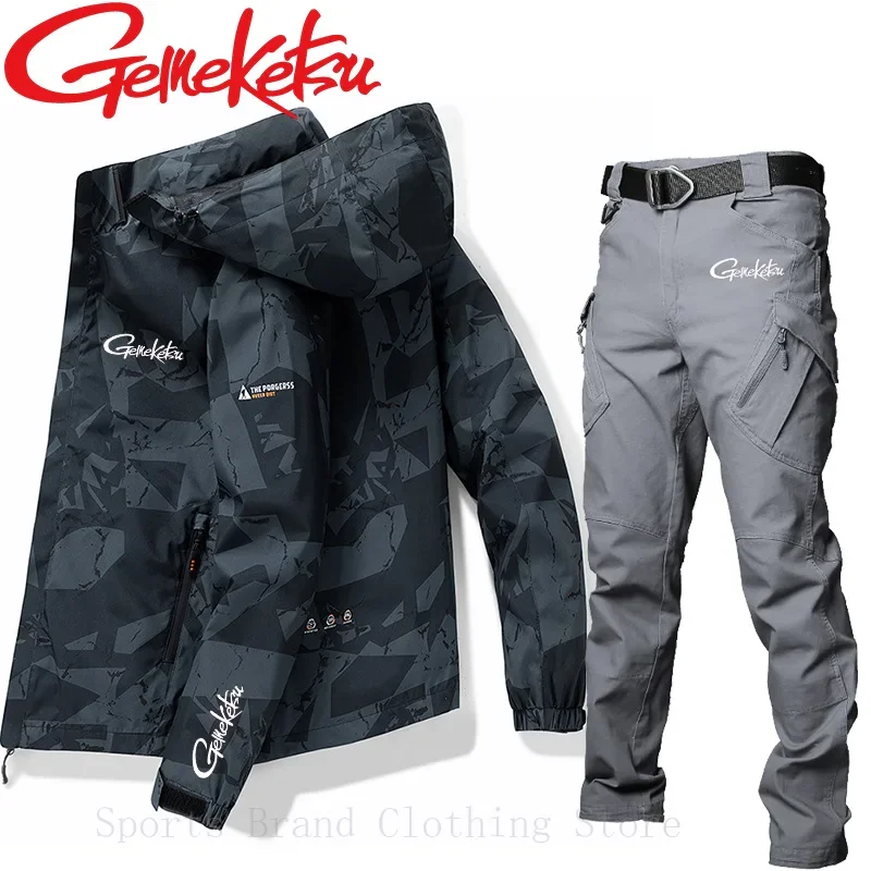 Imagem -05 - Terno de Pesca Respirável Camuflado Masculino Conjunto de Caminhadas à Prova de Vento e Secagem Rápida Confortável e Elegante Conjunto Esportivo Novo