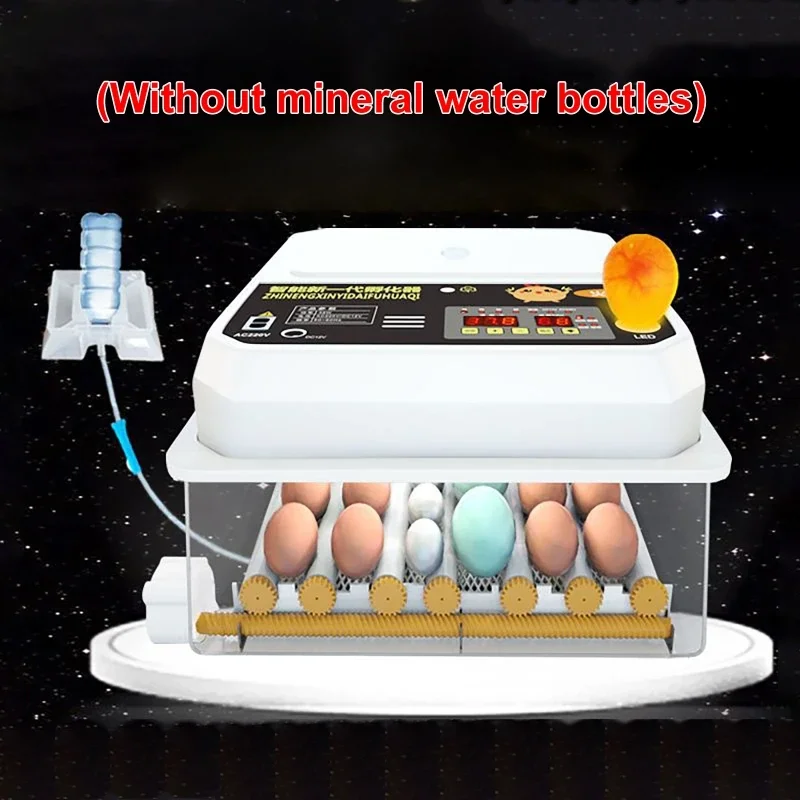 24 Eggs Farm Poultry Egg Incubator Fully Automatic Turning Dual Electric Mini Household Brooder for Chicken Goose Duck Bird