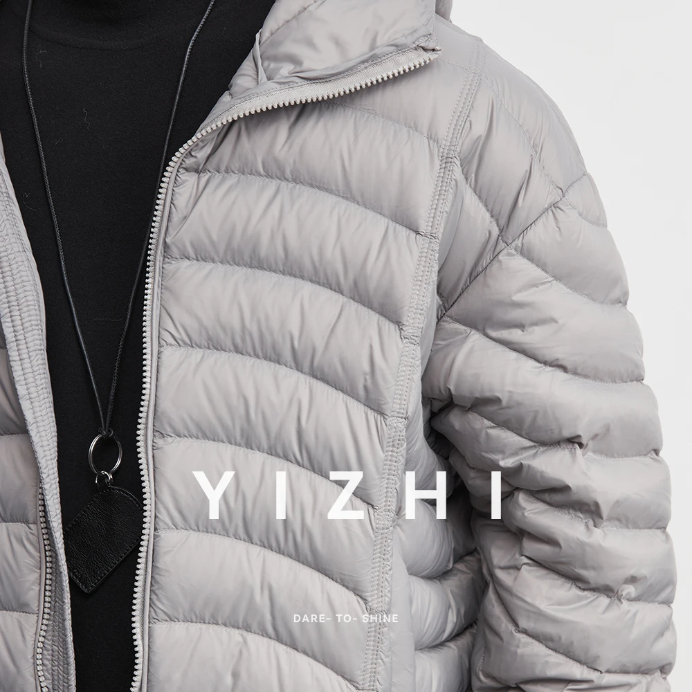 سترة رجالية شتوية جديدة لعام 2025 90% من ريش البط الأبيض خفيفة الوزن للتنقل في الهواء الطلق سترة بغطاء للرأس #6