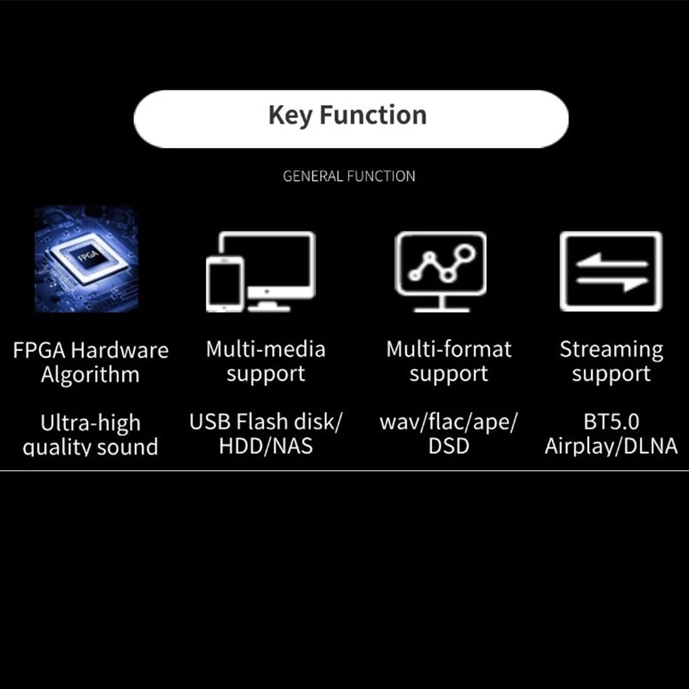 Pemutar Musik HiFi VOVOFOX AP20 FPGA Decoding Pemutar Audio Digital Pemutar Jaringan Audio Hi-Fi HDD/NAS Penguat Suara Koaksial