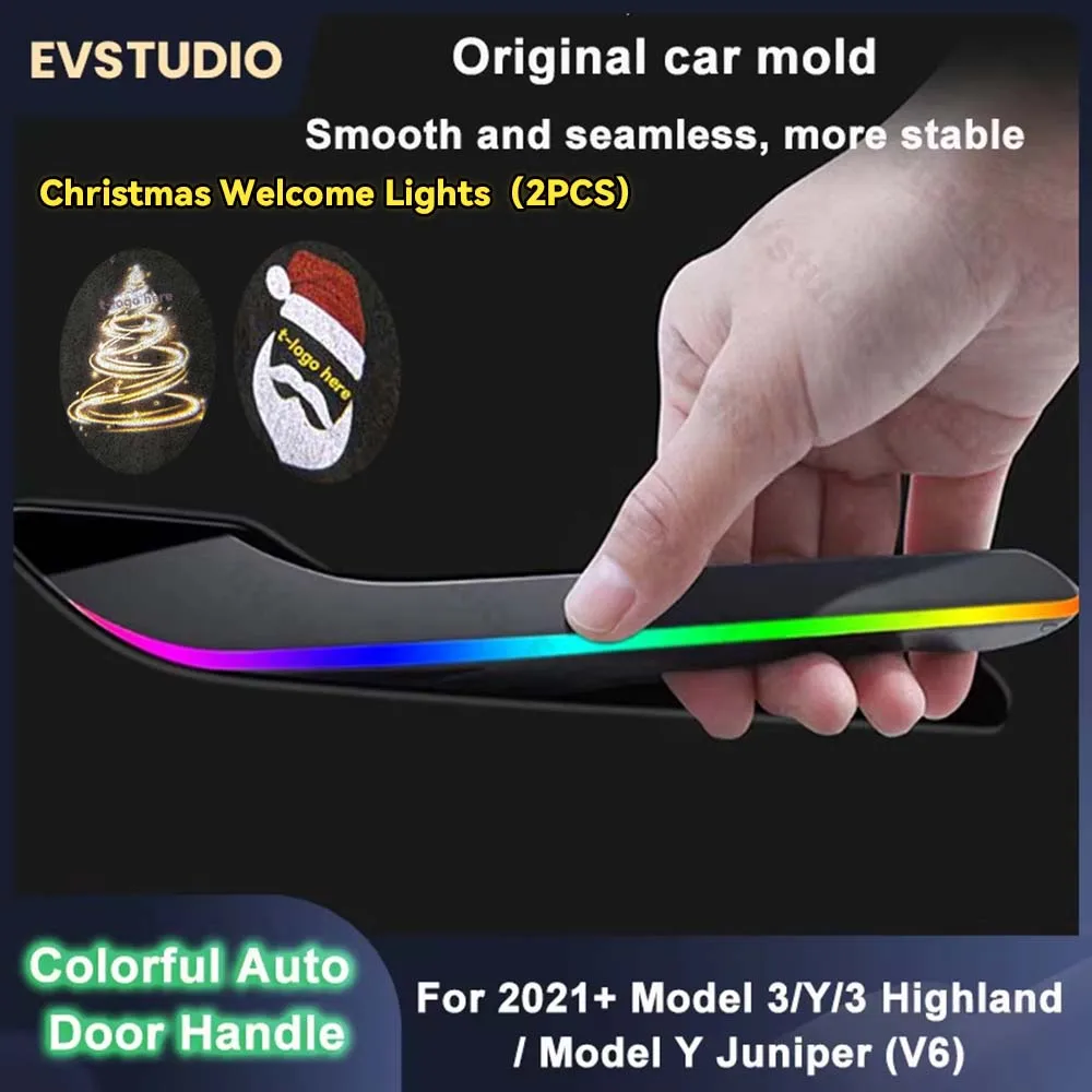 

Newest Wireless Auto Door Handle for Tesla Model Y 3 Y Juniper 3 Highland V7 Waterproof Auto Presenting Welcome Mode Accessories