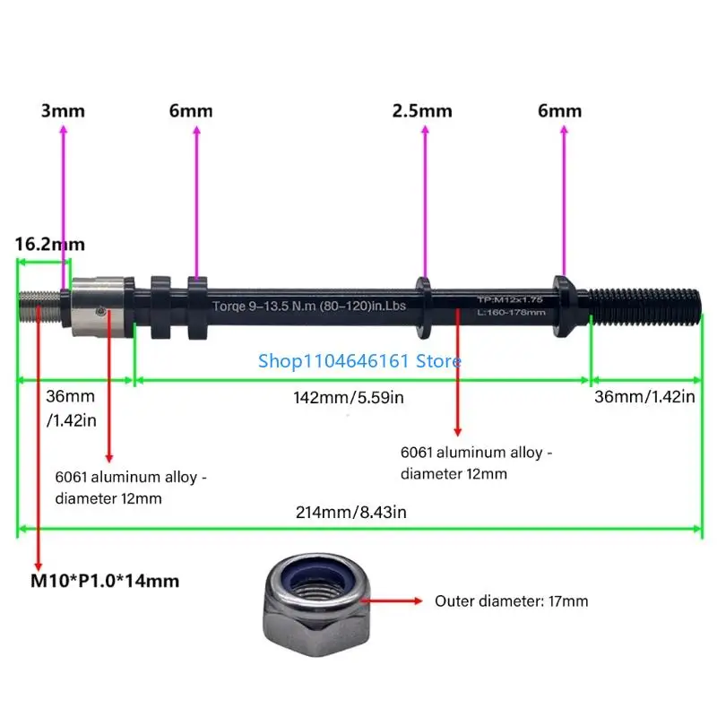 P1.0/1,5/1,75 Oś Adapter Regulowany przyczep