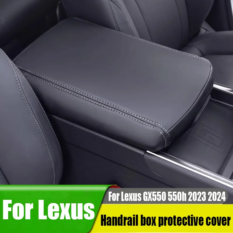 For Lexus GX550 550h 2023 2024 armrest box protective cover car interior decoration accessories leather material