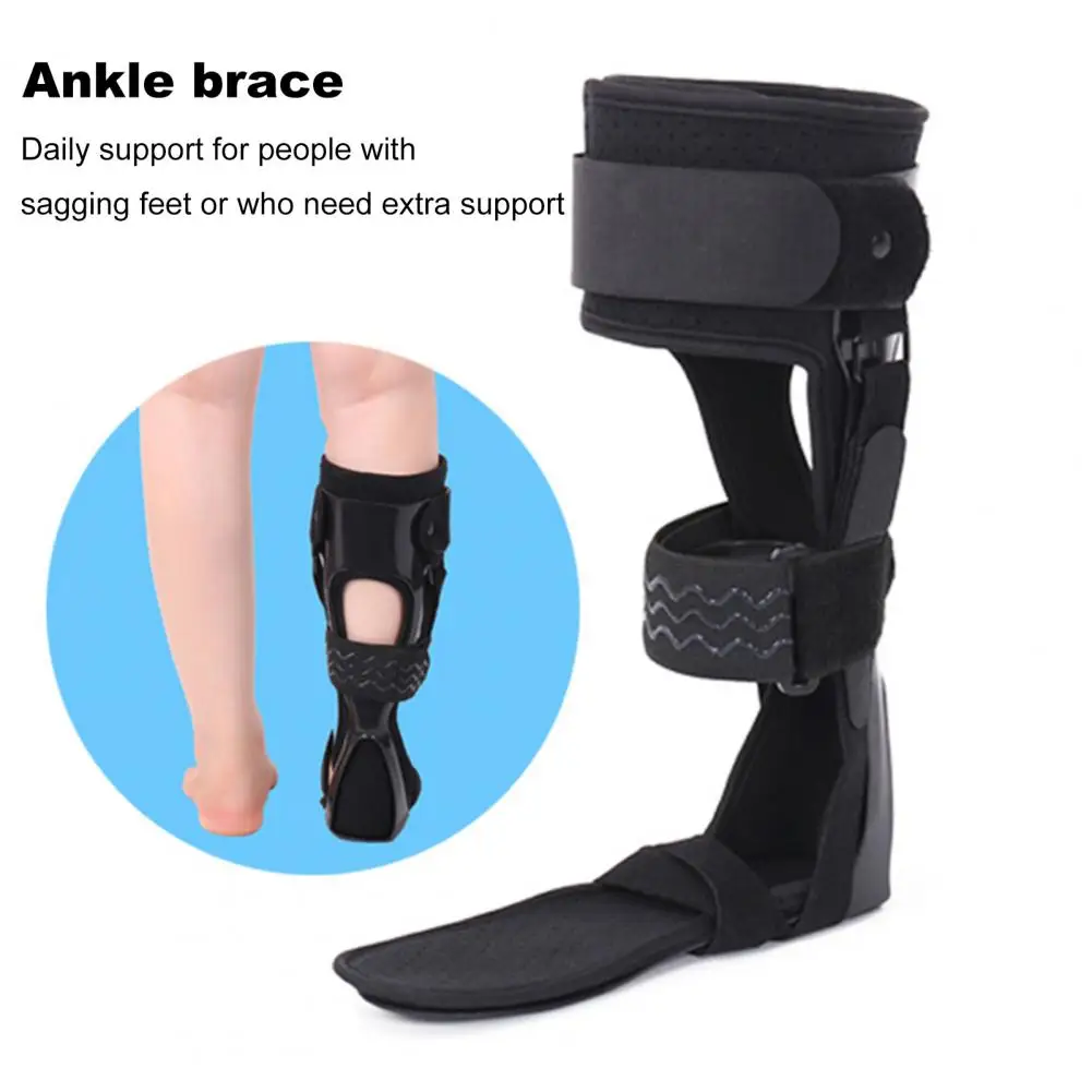 Flexible Ankle Support Ergonomic Drop Foot Stabilizer Ankle Brace with Adjustable Strap for Pain Relief Support Soft Lining Wear