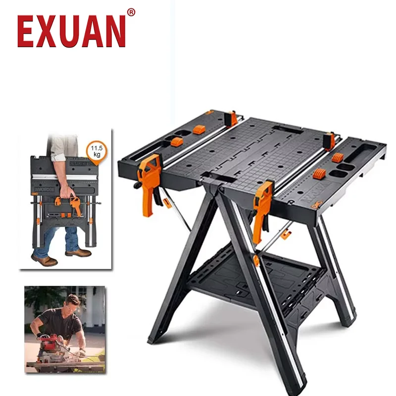 multifunctional work tool table WX051 mobile portable woodworking surgical table sawing machine folding tool safe and durable