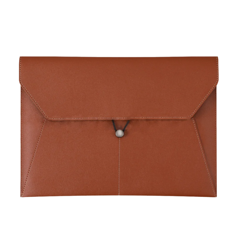 

Portable Leather A4 File Bag Waterproof Large Capacity Document Bag Multi-function Business Clamping Folder For Office Use