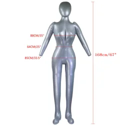 165cm Inflatable Mannequin Model Female Full Body Dummy Torso Tailor Clothes Model Display Portable Tops Retail Display Supplies