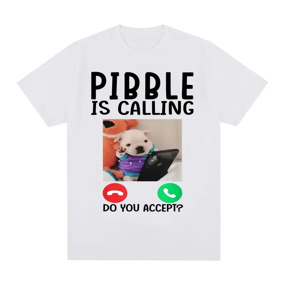 

Футболка «Pibble Is Calling Do You Accert», футболки с рисунком забавной собаки, женская одежда, повседневная уличная одежда, новинка, эстетичная одежда