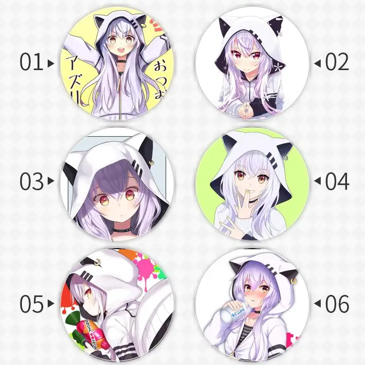 Azuma Lim Channel Badge Brooch Vtuber Virtual YouTuber anchor Peripherals Pin Pupil Backpack Decoration Tinplate Decoration