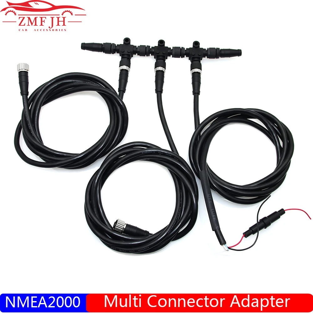 NMEA2000 Terminal Resistance Connector Adapter NMEA 2000 Cables Sockets Multifunction Converter 2 meter Length Cables Connector