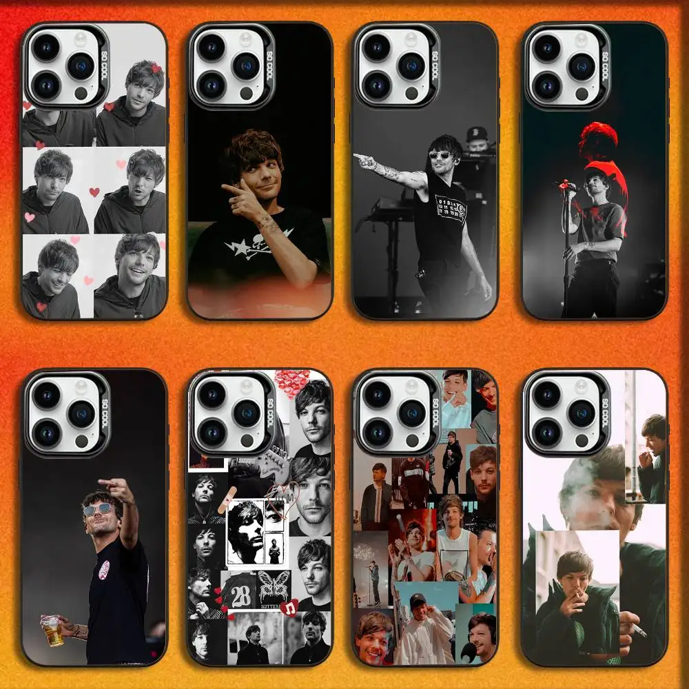 

Singer L-Louis T-Tomlinson Phone Case For iPhone 16,15,14,13,12,11,Mini,Pro,E,MAX Black Candy Matte Shockproof Cover