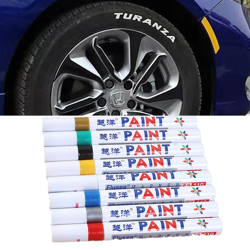 Paint Cleaner Car Wheel Tire Oily Painting Pen Auto Rubber Tyre Polishes Metal Permanent Marker Graffiti Scratch Wet Wax