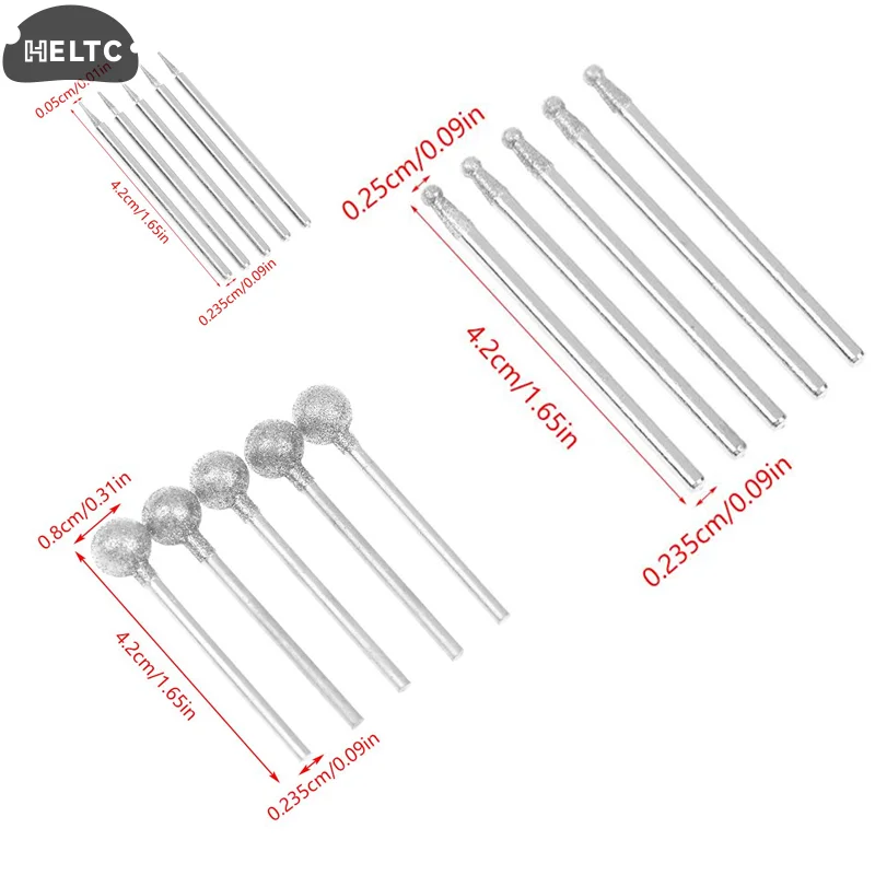 

0,5 мм-8 мм алмазное круглое шлифовальное сверло для заусенцев, шлифовальная головка, хвостовик 2,35 мм, прецизионный инструмент для резьбы, детали электрической шлифовальной машины