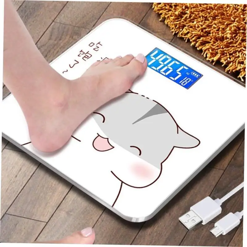 

New 180KGS Electronic Weighing Scale Weight Balance Weigher Health Scale LCD Display Stainless Steel Square Shape Home Fitness
