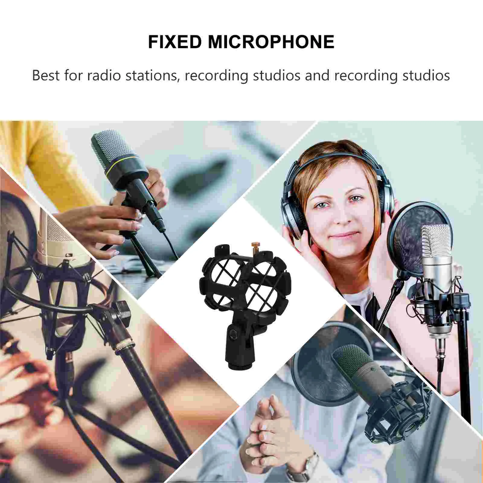 Microphone Shock Mount Desk Stand Anti Clip Boom Lightweight Portable Adjustable Angle Mic Storage Rack for Microphone