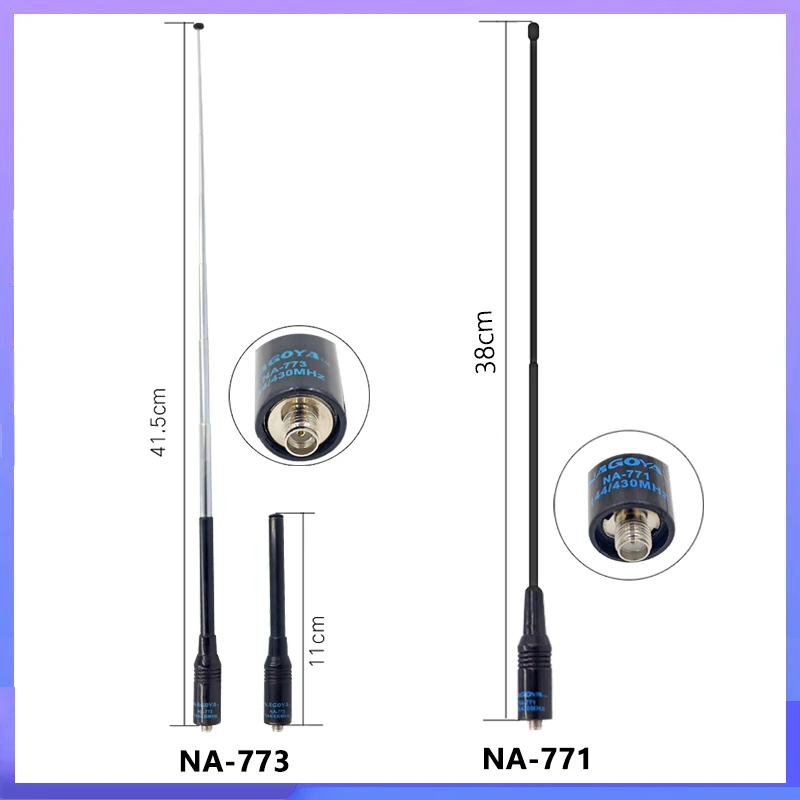 Na 771 Antenna 773 Nagoya Gain Antenna VHF/UHF SMA Female For Quansheng UV K5 UV K6 Baofeng DM 1701Walkie Talkie UV 82 Ham Radio