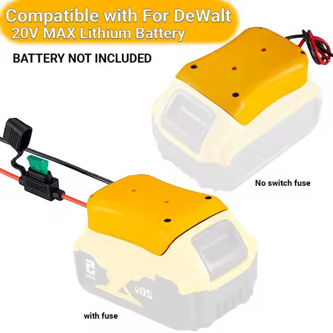 Battery Adapter Converter Fit for Dewalt 14.4V 18V 20V Li-Ion Battery DIY Power Tool Battery Converter with Fuse Connector